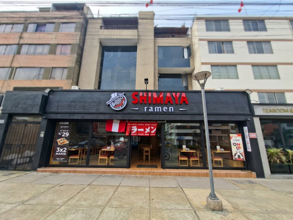 Fachada de Shimaya Ramen San Borja, Lima, Perú