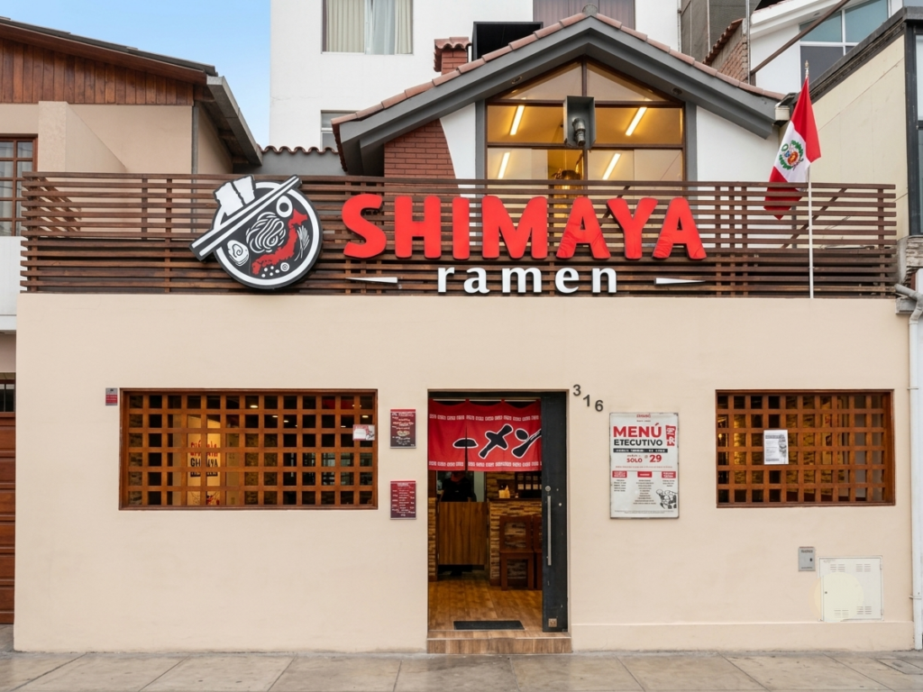 Fachada de Shimaya Ramen San Miguel, Lima, Perú
